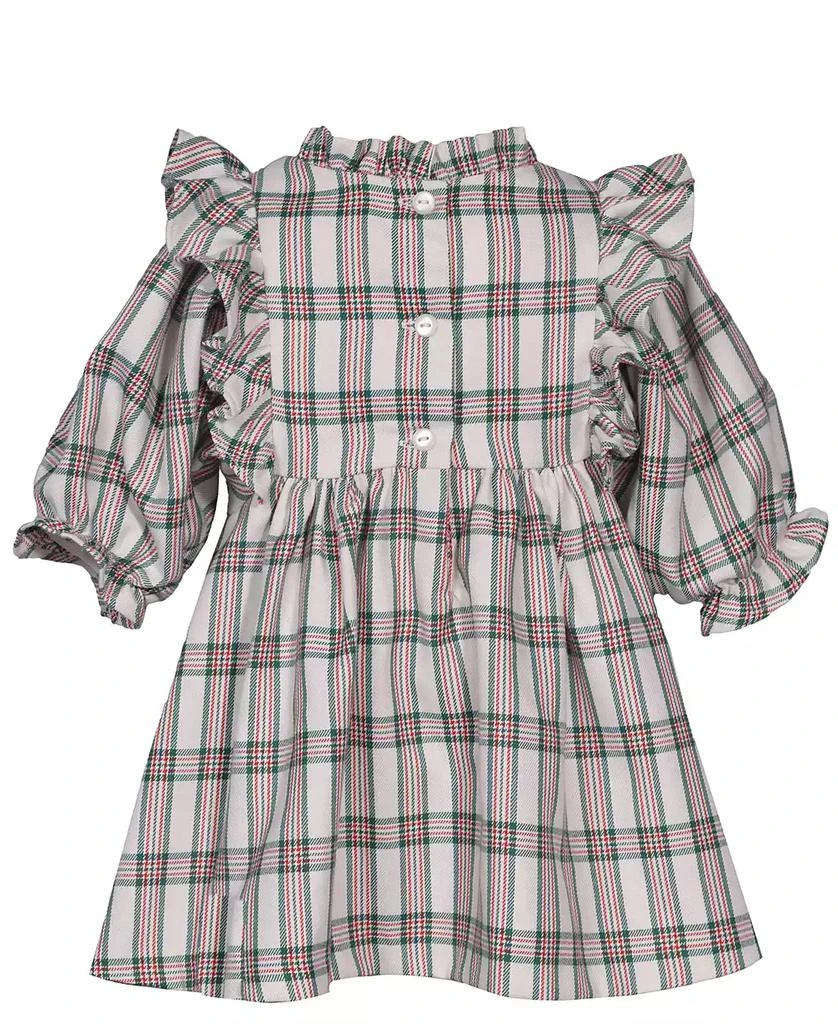 Bonnie Baby Baby Girls Three Quarter Sleeved Plaid Dress 2