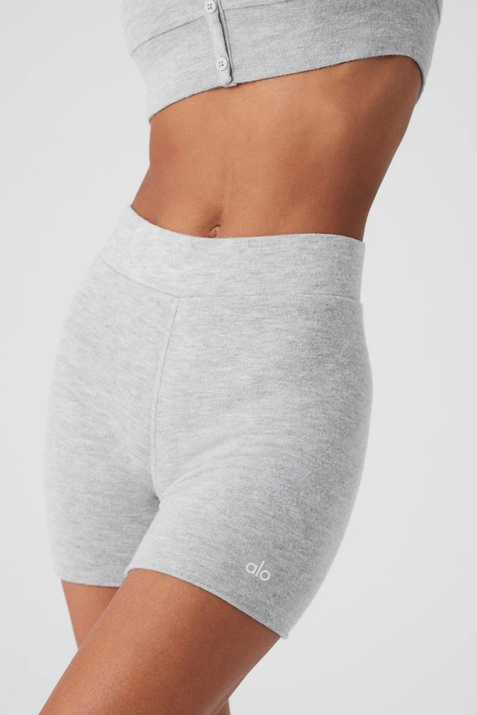 Alo Yoga Alolux High-Waist Me Time Short - Athletic Heather Grey 2