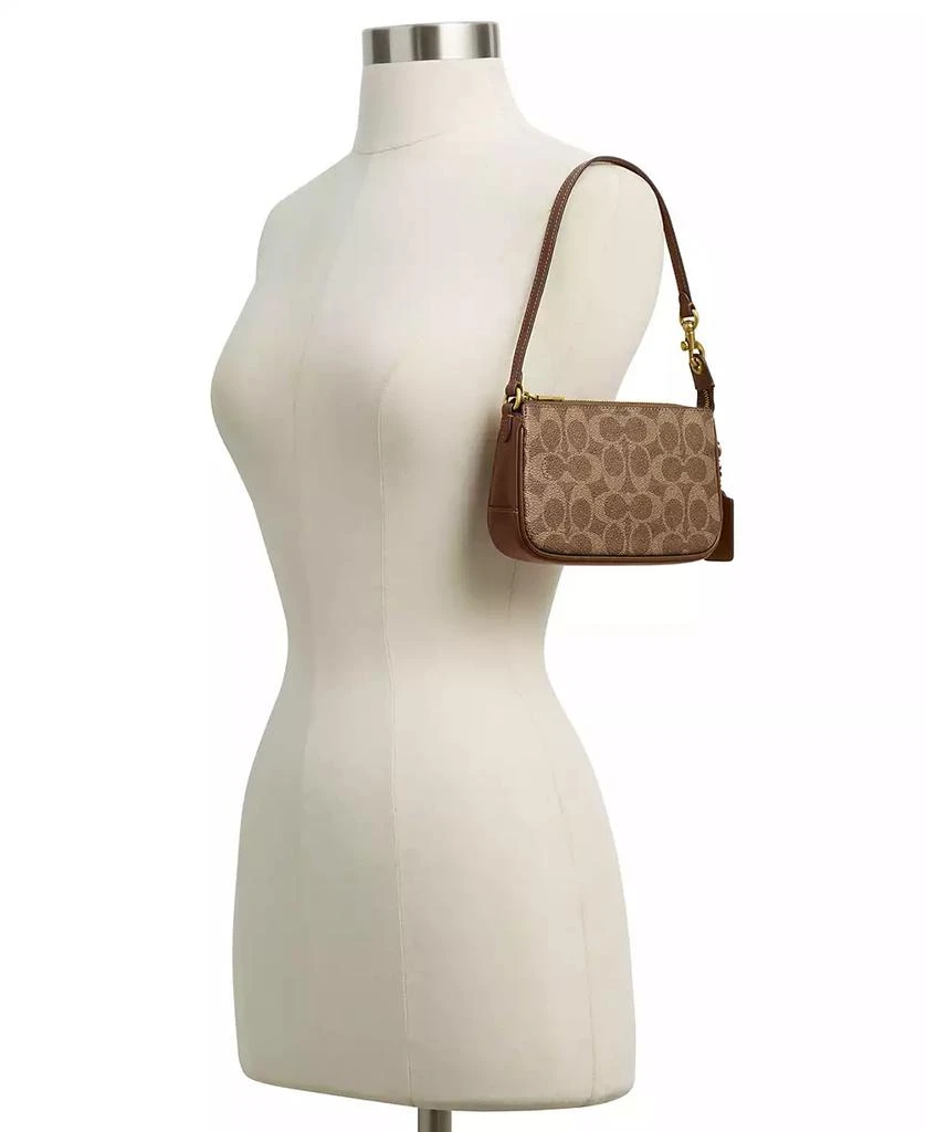 Coach Plaza Mini Signature Canvas Shoulder Bag 18 8