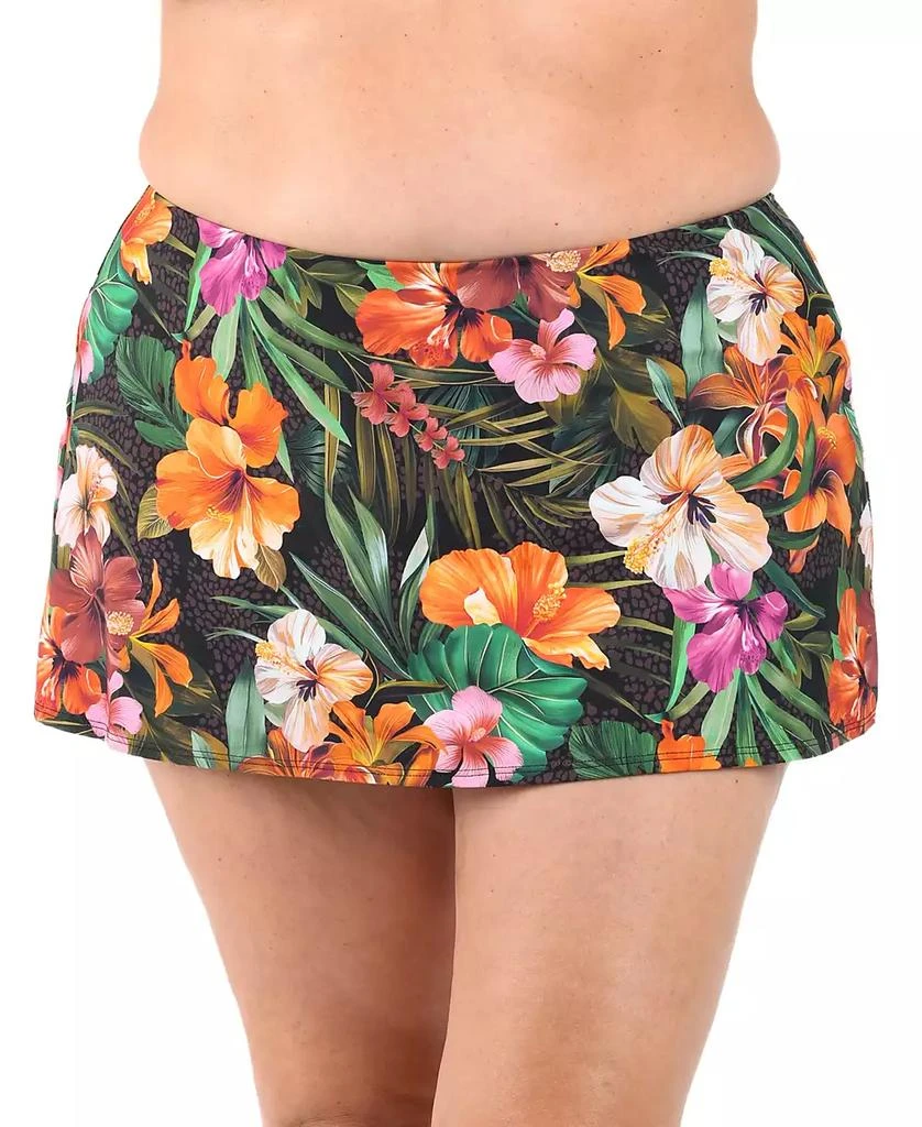 La Blanca Plus Size Tropical Hideaway Flowy Swim Skirt