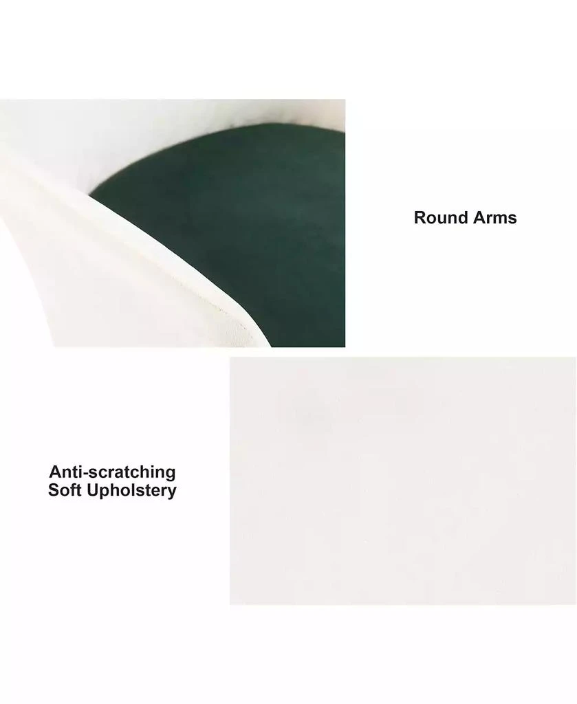 AOSTIRMOTOR Mid Century Modern Accent Chair - Pet-Friendly 2-in-1 Soft Fabric Armchair, White 9