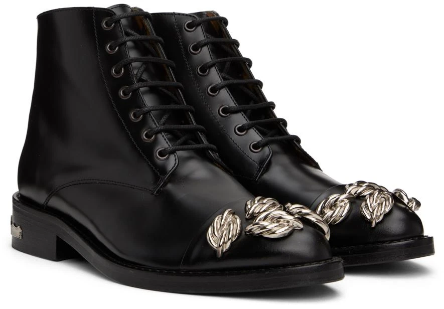 Toga Pulla Black Embellished Ankle Boots 4