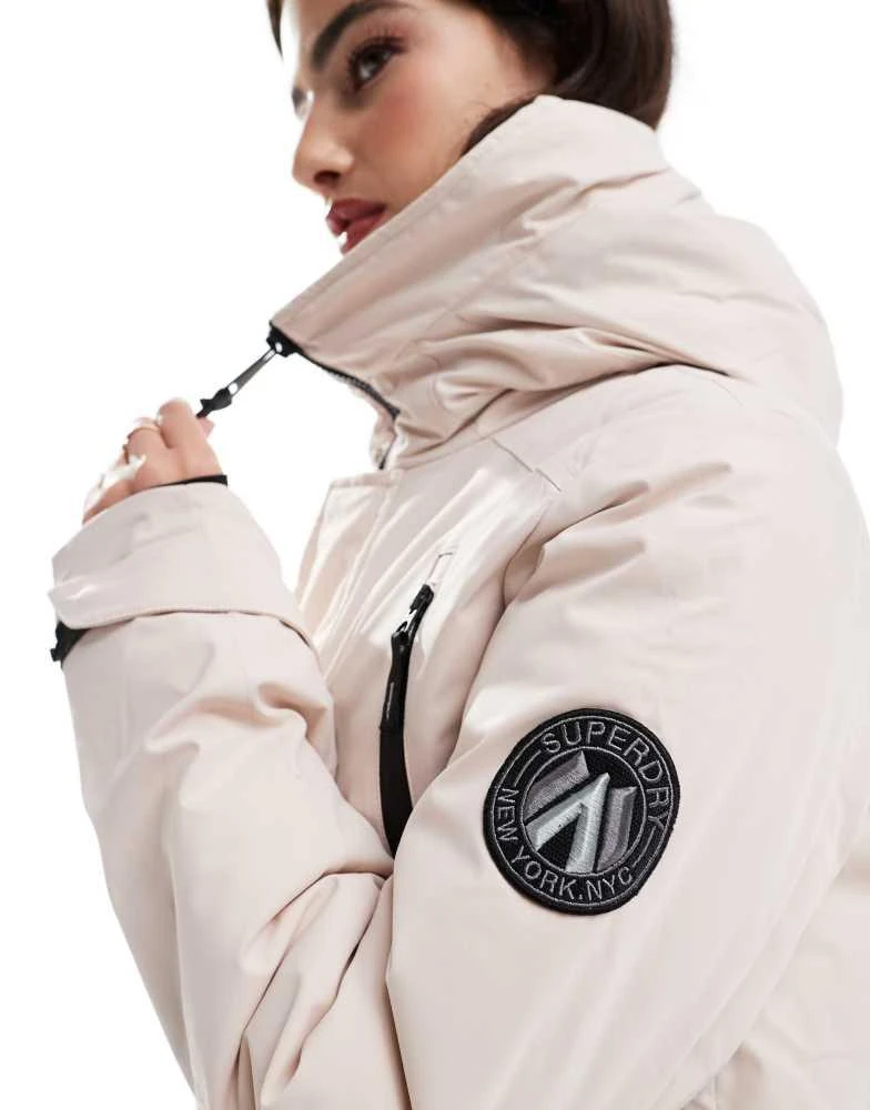 Superdry Superdry Everest hooded bomber jacket in moonlight grey 2