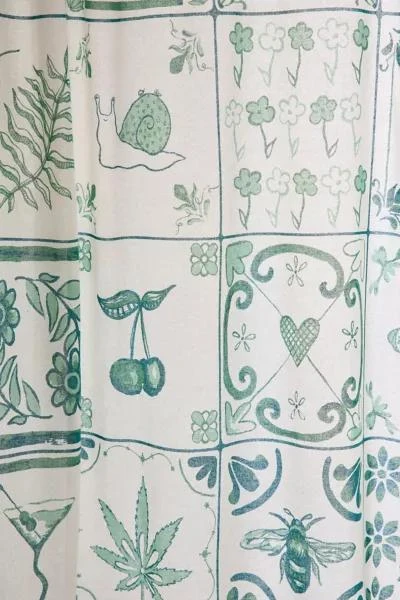 Urban Outfitters Mariana Tile Shower Curtain 2