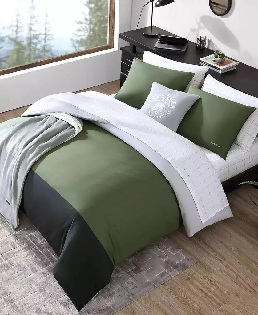 Eddie Bauer CLOSEOUT! Skyline Stripe Reversible 3 Piece Duvet Cover Set 11