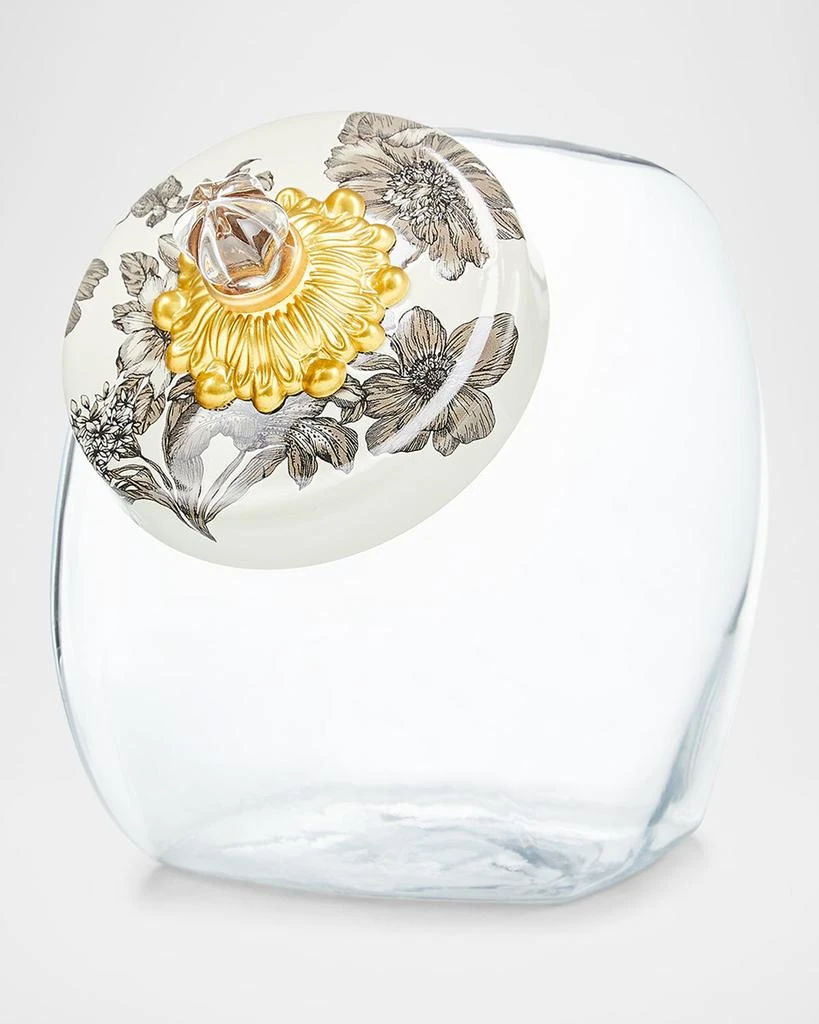 MacKenzie-Childs Sweets Jar with Sterling English Garden Lid 1