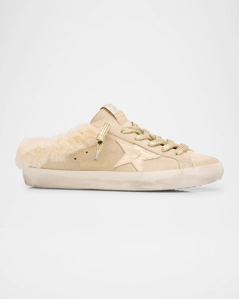 Golden Goose Superstar Sabot Suede Shearling Slide Sneakers 1