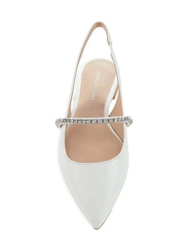 Stuart Weitzman Crystalline Leather Flats 5