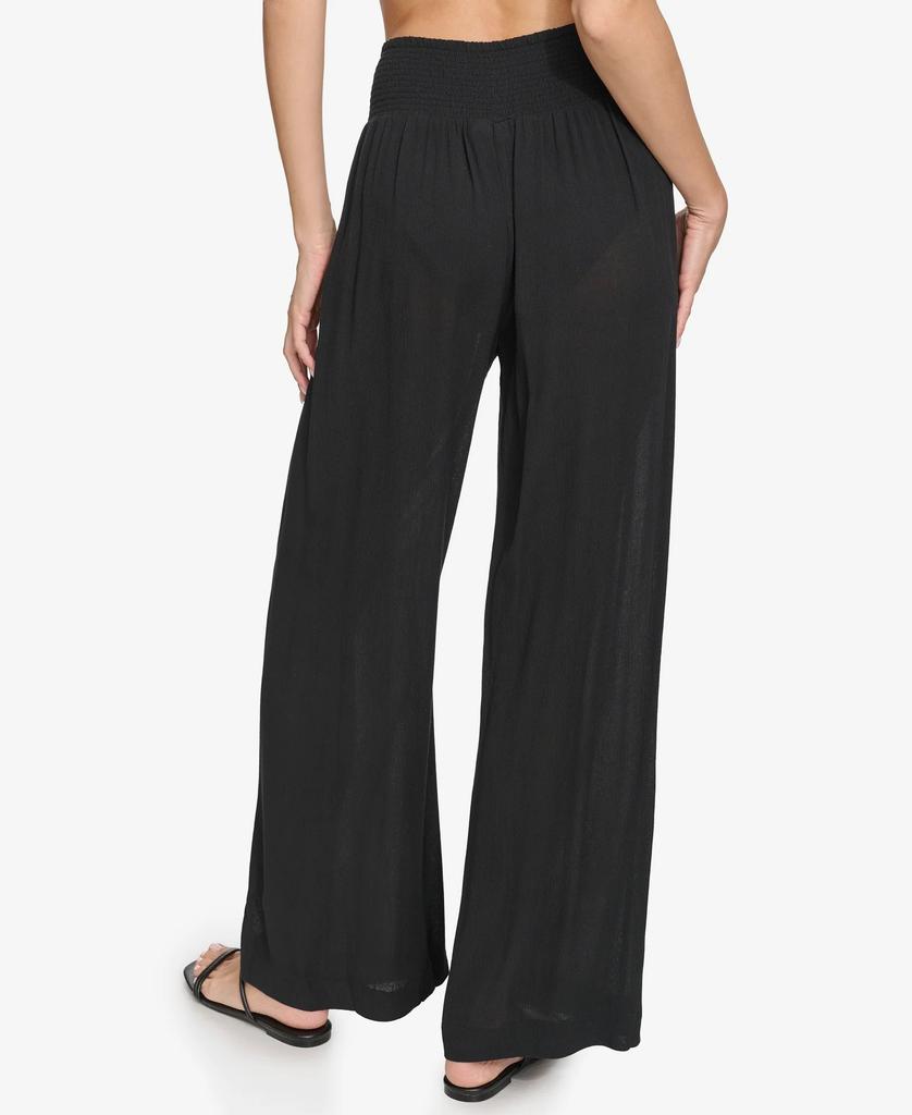 DKNY SUMMER GAUZE WIDE-LEG BEACH PANT