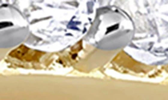 DELMAR 10k Yellow Gold Created White Sapphire Ring 2