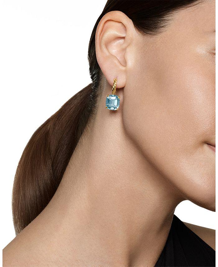 David Yurman Marbella Drop Earrings in 18K Yellow Gold with Gemstone, 25mm