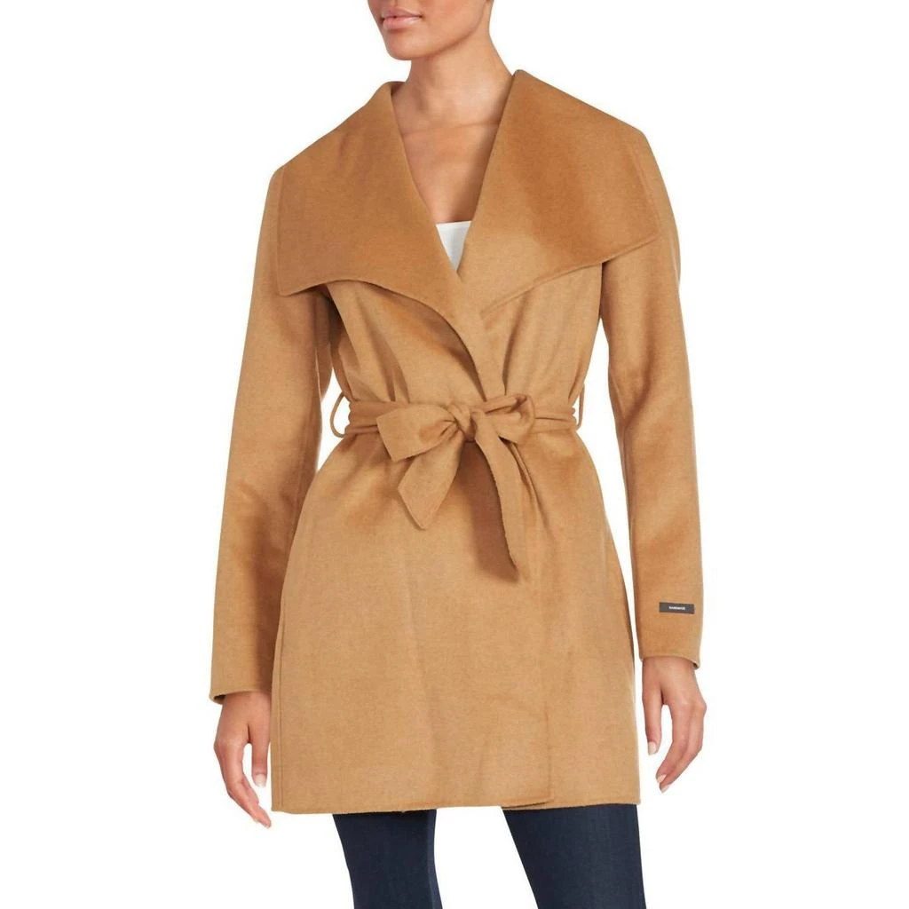 Tahari Double Face Wool Belted Wrap Coat 1