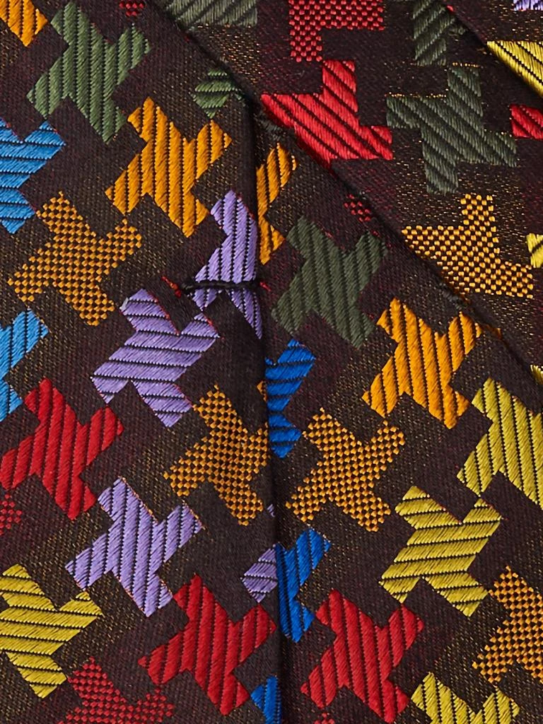 Paul Fredrick Geometric Woven Silk Tie 4