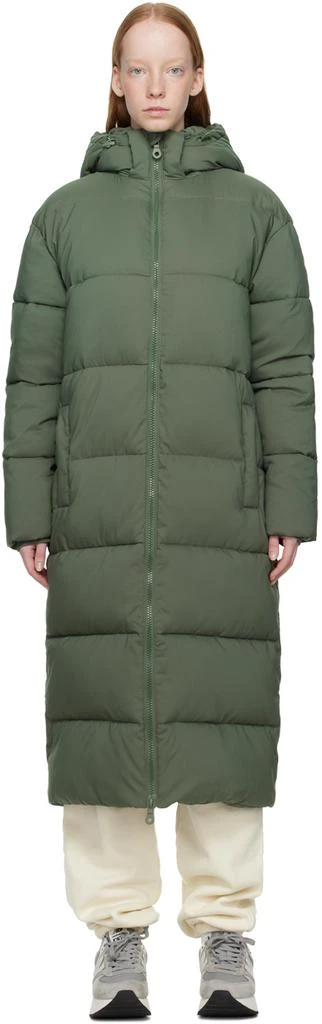Girlfriend Collective Green Long Puffer Coat 1