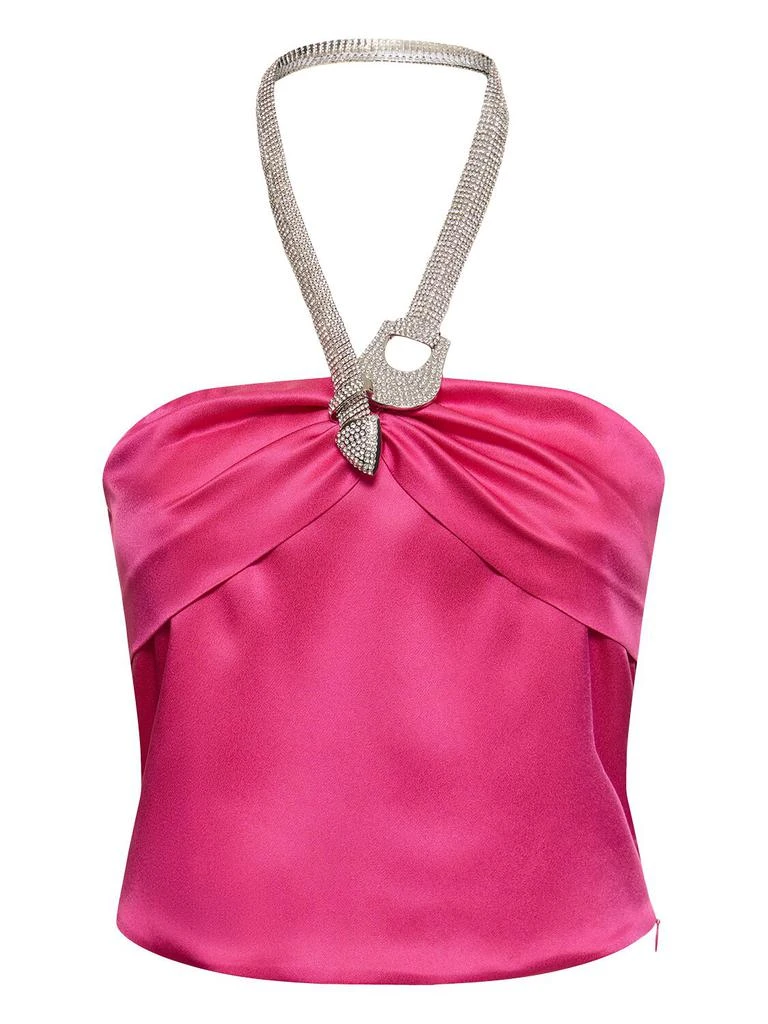 GIUSEPPE DI MORABITO Embellished Satin Top 1