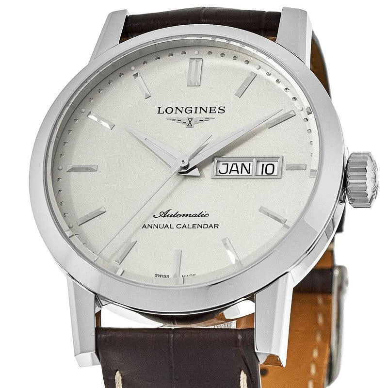 Longines Heritage Beige Dial Brown Leather Strap Men's Watch L4.827.4.92.2 2