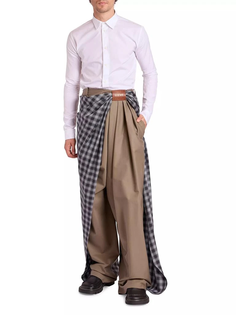 Loewe Cotton-Blend Draped Wide-Leg Pants 2