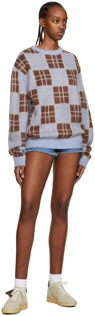 Awake NY Blue & Brown Check Sweater 4