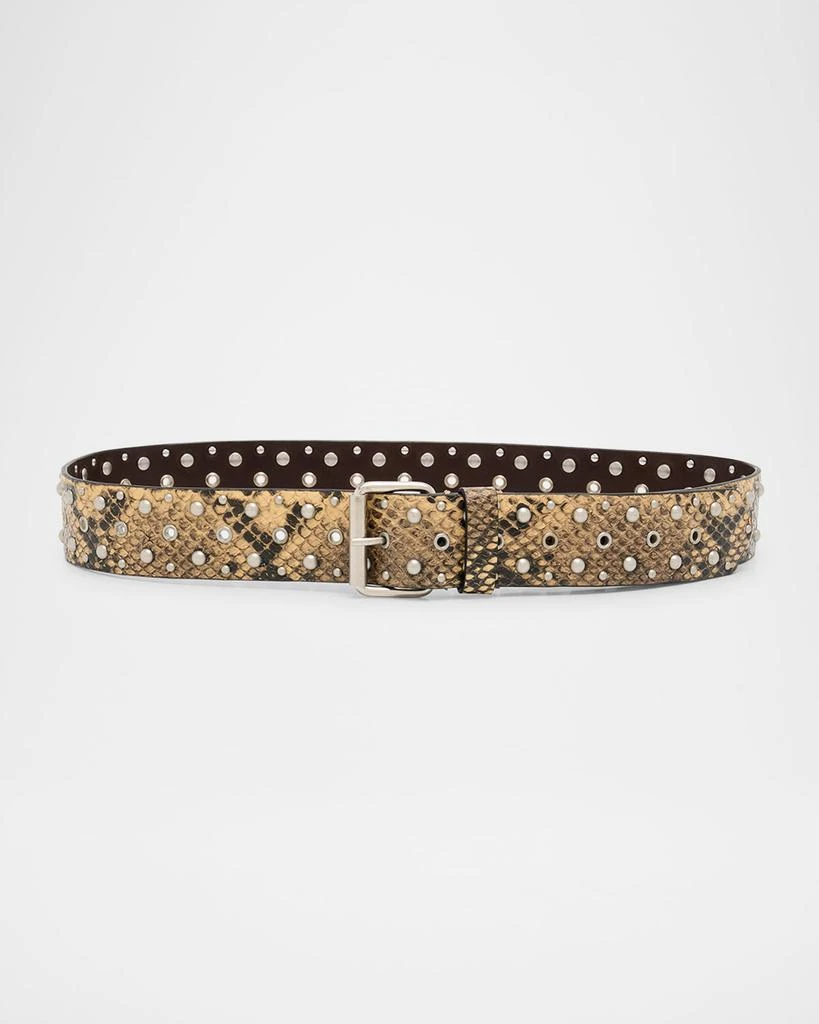 B. Belt snake embossed studded belt $_57.JPG?set_id=880000500F main image 3