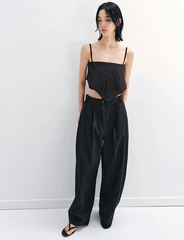 Pixie Market Black Scarf Top -PREORDER 3