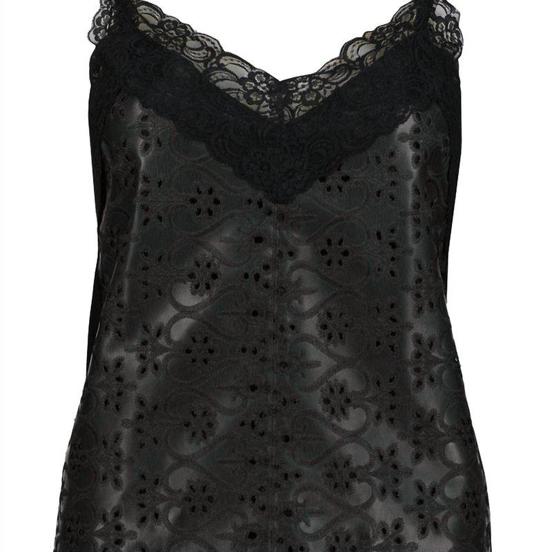 Bishop + Young Women's Eyelet Cami In Black