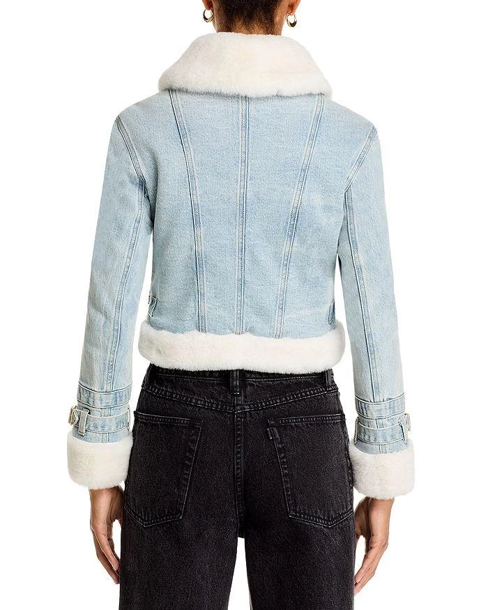 Generation Love Jude Faux Fur Trim Denim Jacket 3