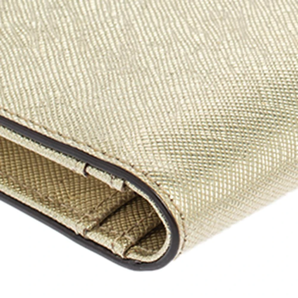 Kate Spade Kate Spade Metallic Gold Leather Long Flap Wallet 9