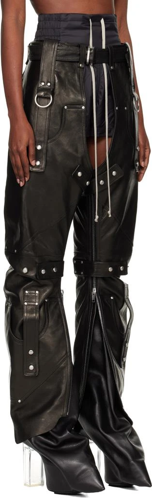 Rick Owens Black Concordians Leo Prothmann Edition Chaps Leather Trousers 2
