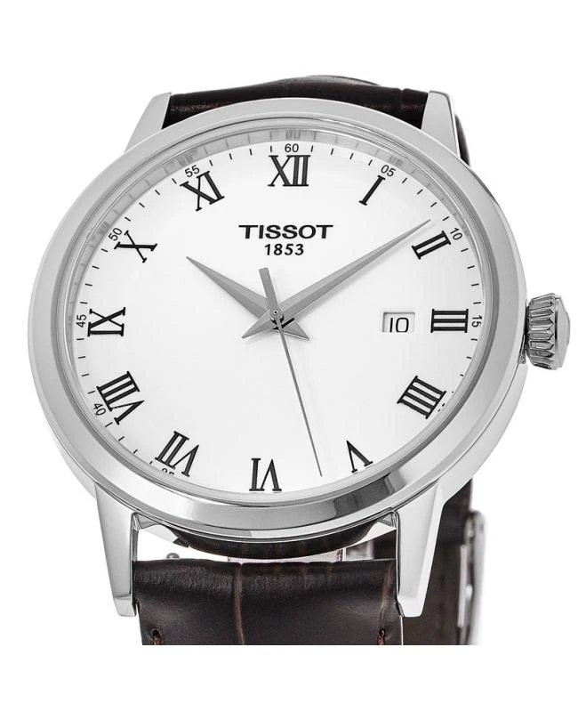 Tissot Tissot Classic Dream White Dial Leather Strap Men's Watch T129.410.16.013.00 2