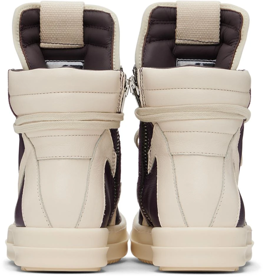 Rick Owens Kids Purple & Off-White Geobasket Sneakers 2