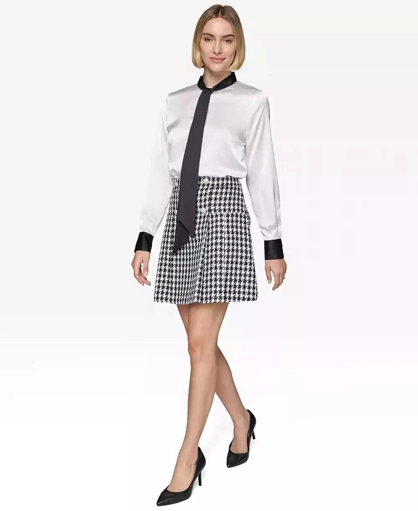 Karl Lagerfeld Paris Women's Houndstooth Miniskirt 5