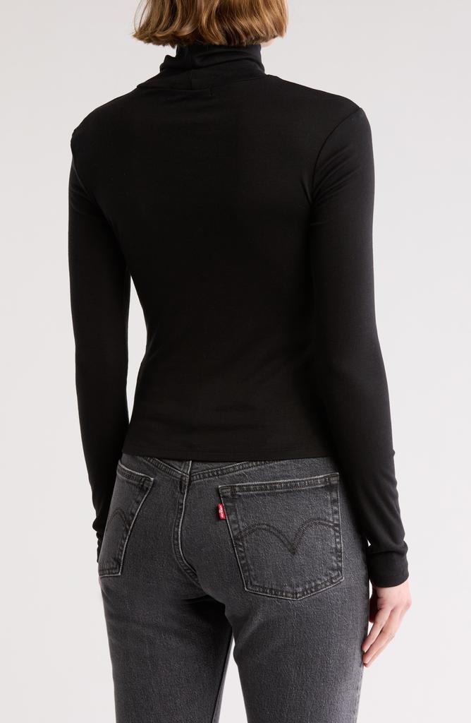 Elodie Ruched Turtleneck Top