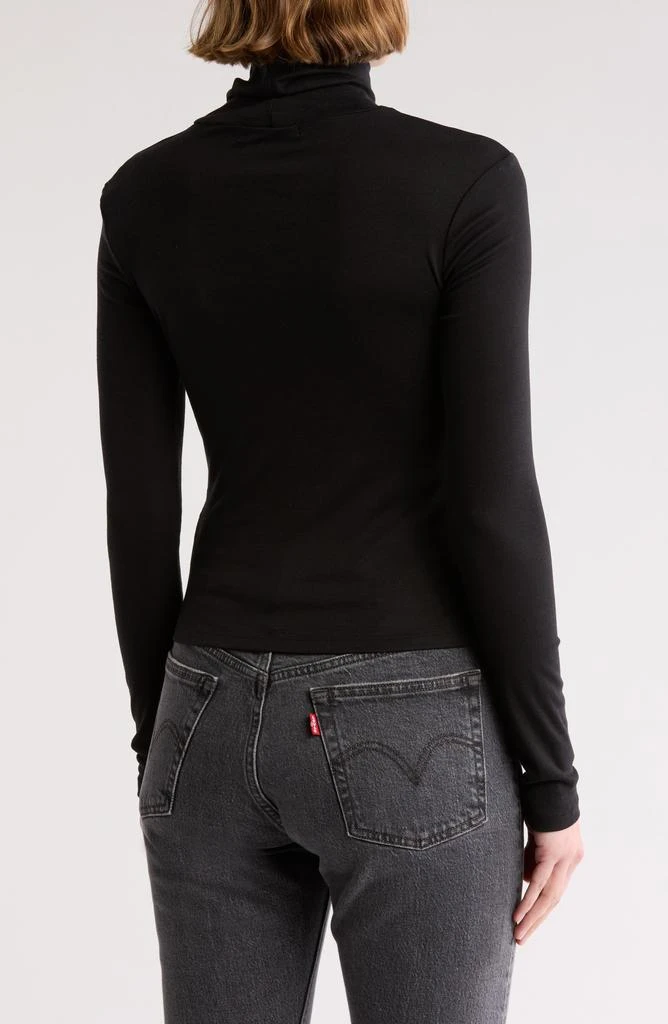 Elodie Ruched Turtleneck Top 2