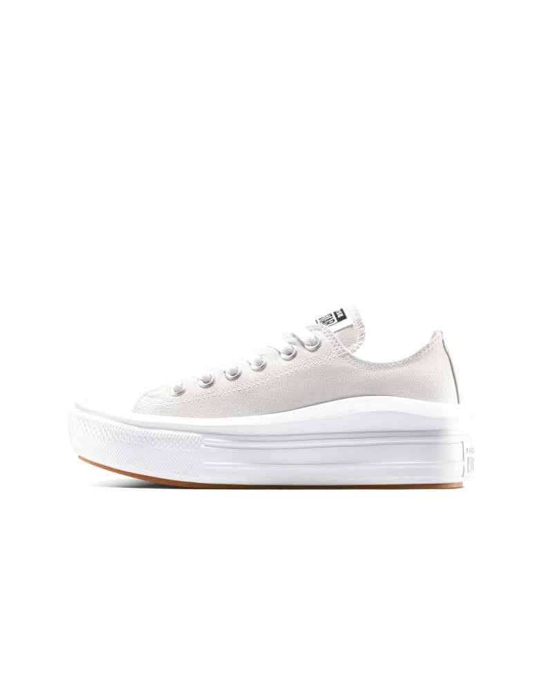 Converse Converse Chuck taylor all star move platform trainers in barely grey/white/black 3