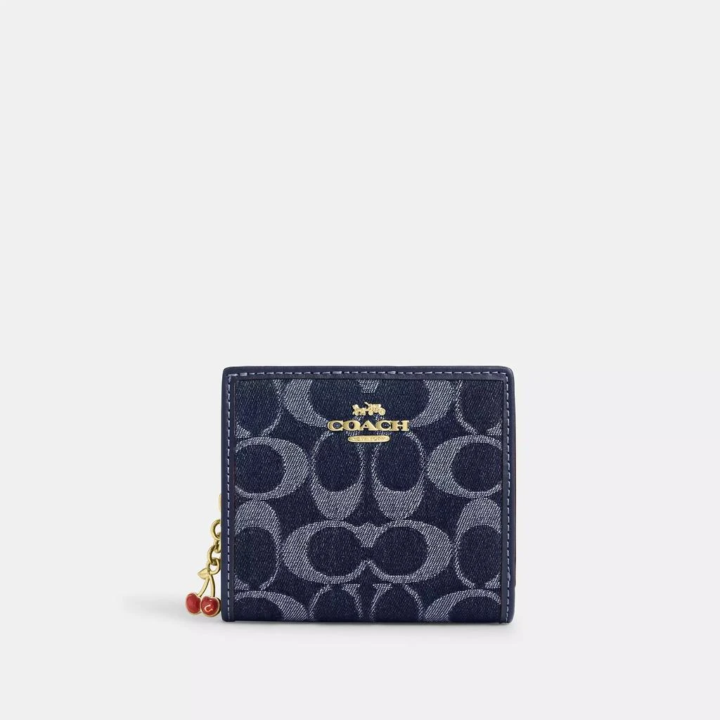 Coach Snap Wallet In Signature Denim 1