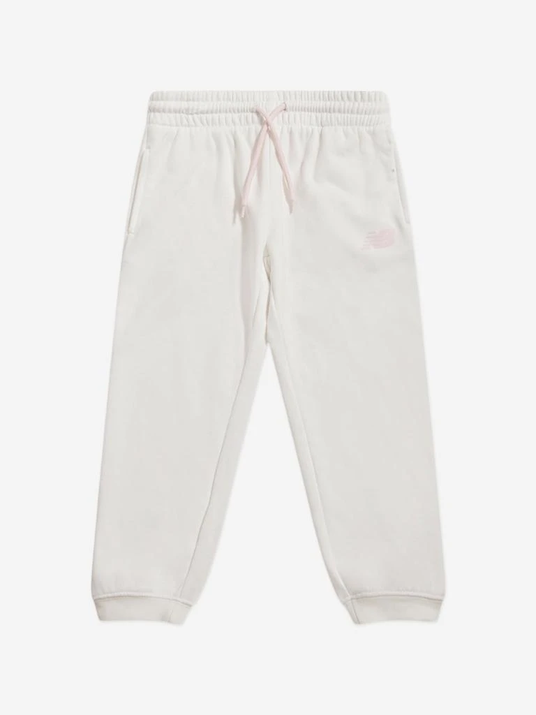 New Balance New Balance Baby Girls Colourblock Curved Hem Crew and Joggers Set in Ivory 5