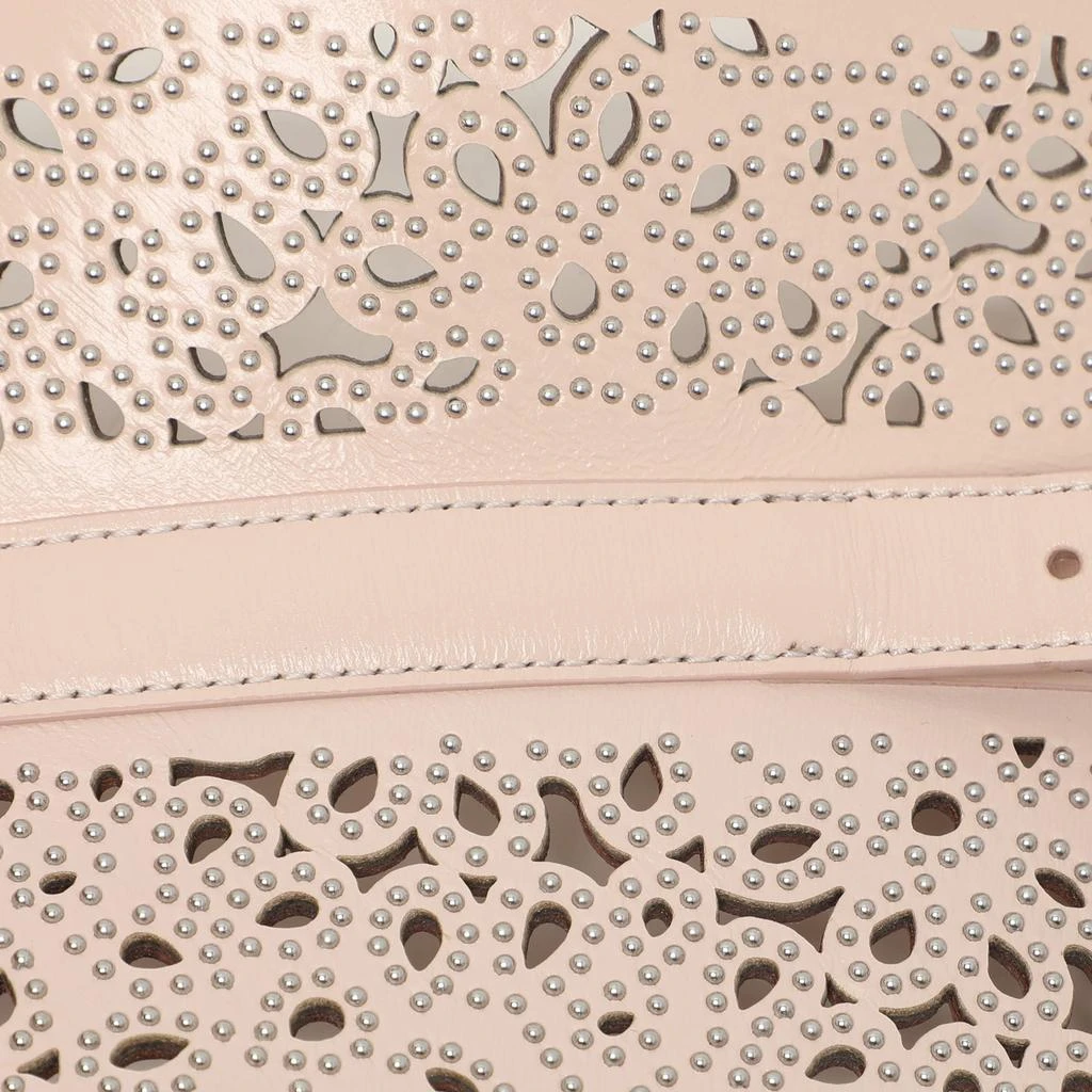 Alaia Alaia Light Pink Laser Cut Leather Corset Belt 70CM 4