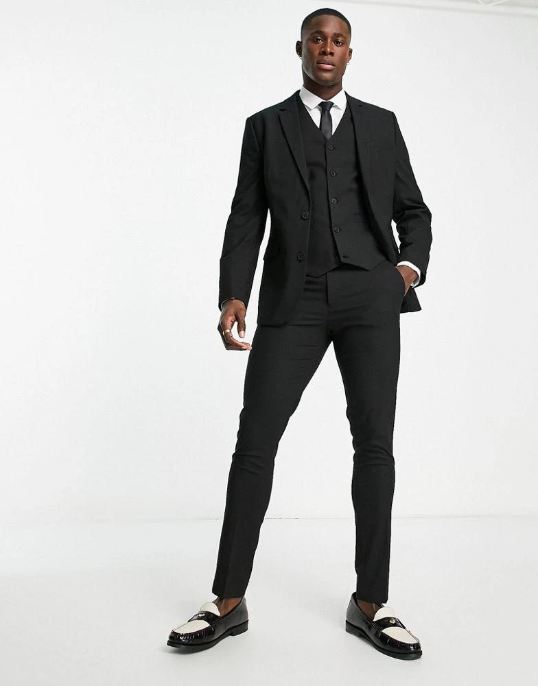 ASOS ASOS DESIGN skinny suit jacket in black 3