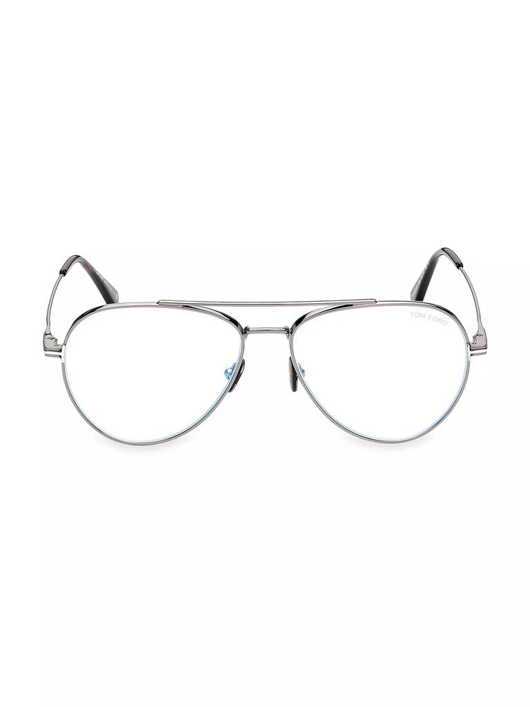 Tom Ford 56MM Aviator Blue Filter  Glasses 1