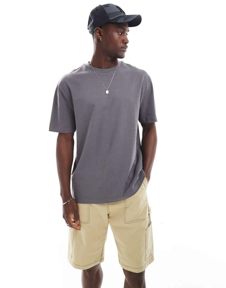 ASOS ASOS DESIGN heavyweight relaxed t-shirt in charcoal 1