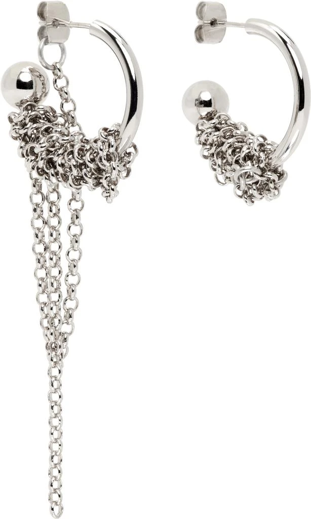 Justine Clenquet Silver Vera Earrings 2