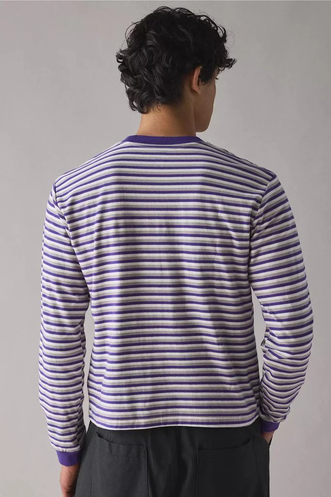BDG BDG Bonfire Stripe Cropped Long Sleeve Pocket Tee 2