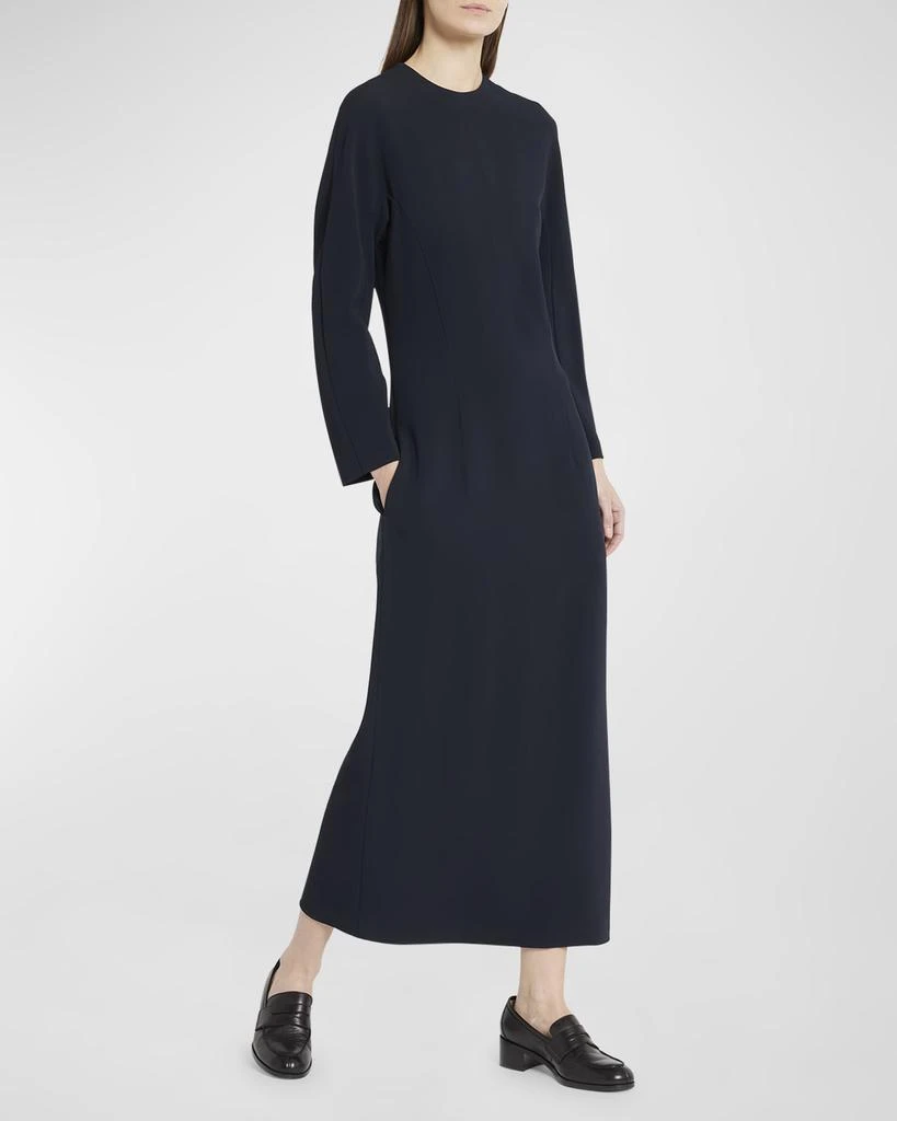 The Row Elia Long-Sleeve Viscose Dress 7