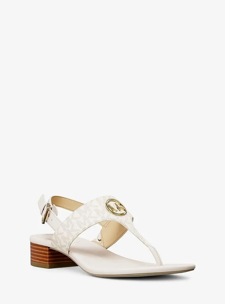 Michael Kors Hannah Signature Logo T-Strap Sandal
