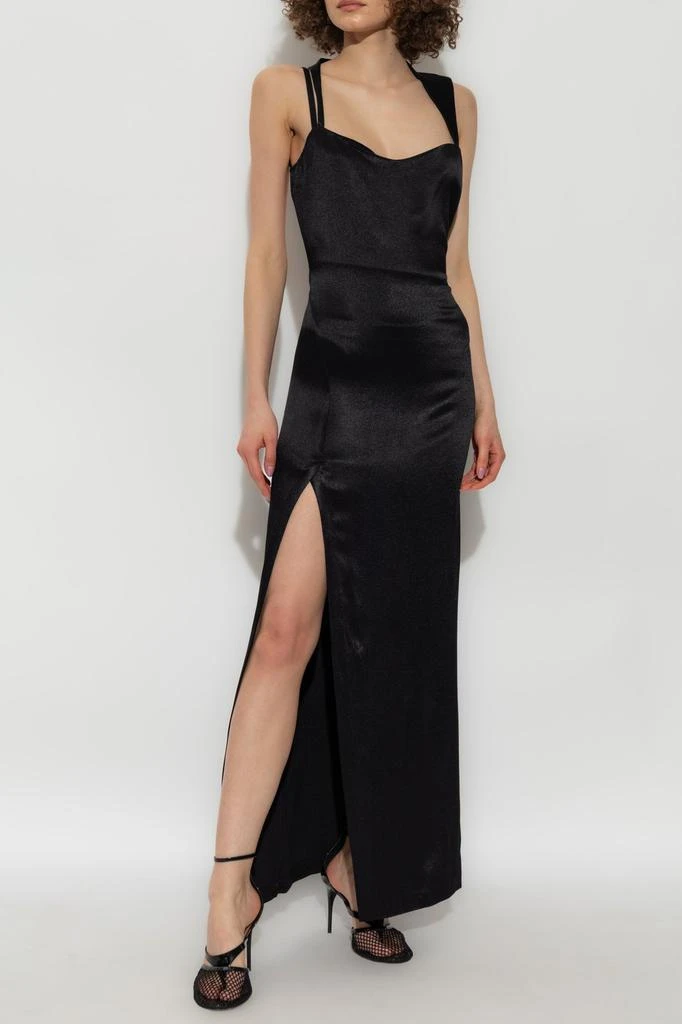 long black embroidered dress Buy Black Glitter Printed And Embroidered Dress Online for Woman main image 1