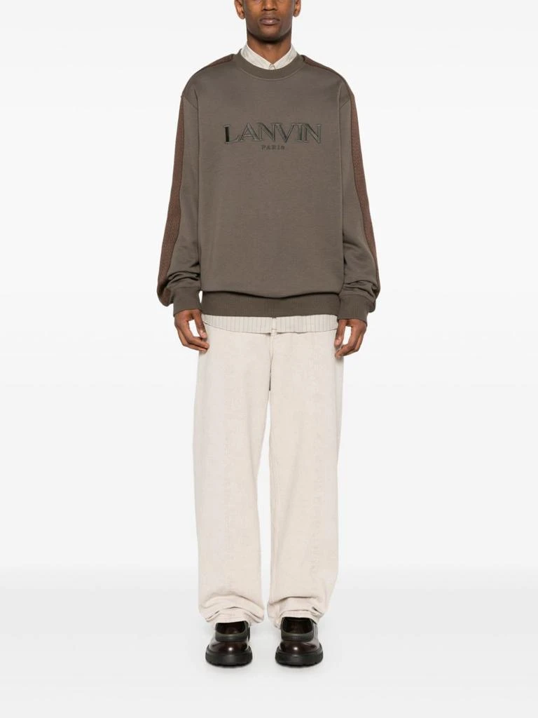 Lanvin Dark Olive Green Cotton Jersey Sweatshirt 2