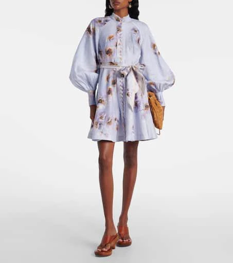 Zimmermann Hypnotic floral linen shirt dress 2