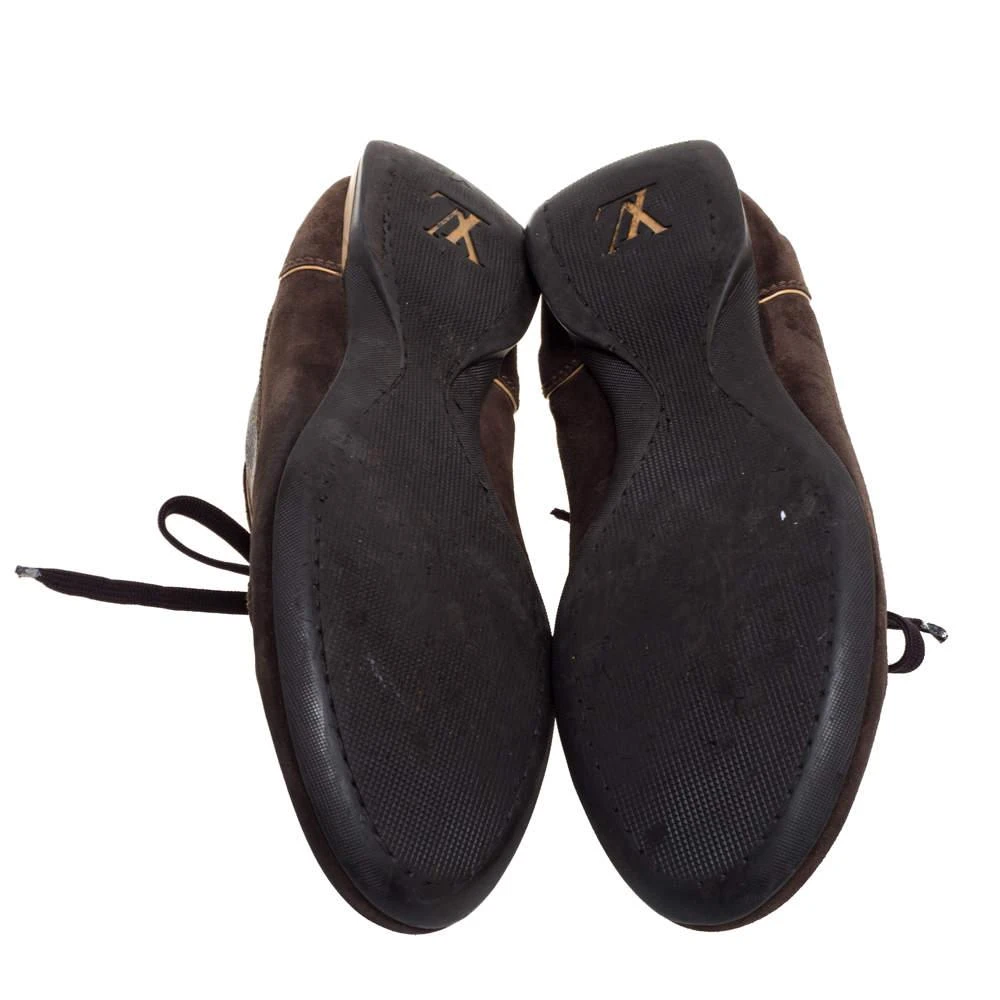Louis Vuitton Louis Vuitton Brown Monogram Canvas And  Suede Sneakers Size 43.5 6