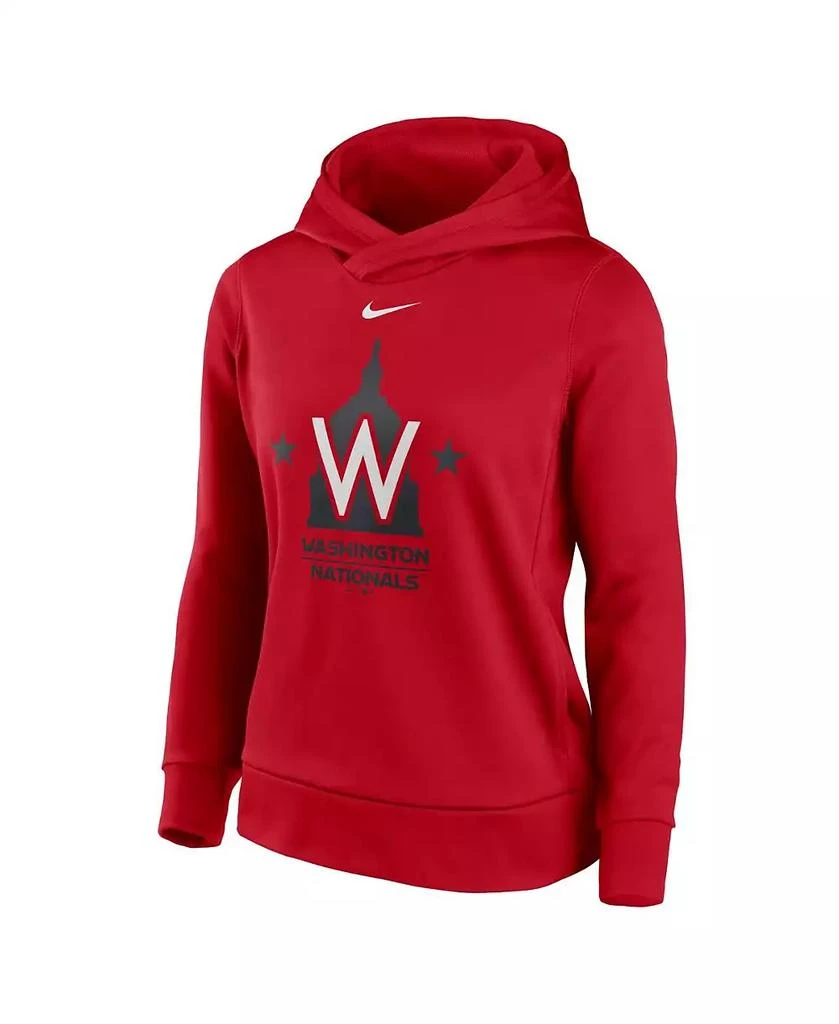 NIKE Women's Red Washington Nationals Alternate Logo Performance Pullover Hoodie 3