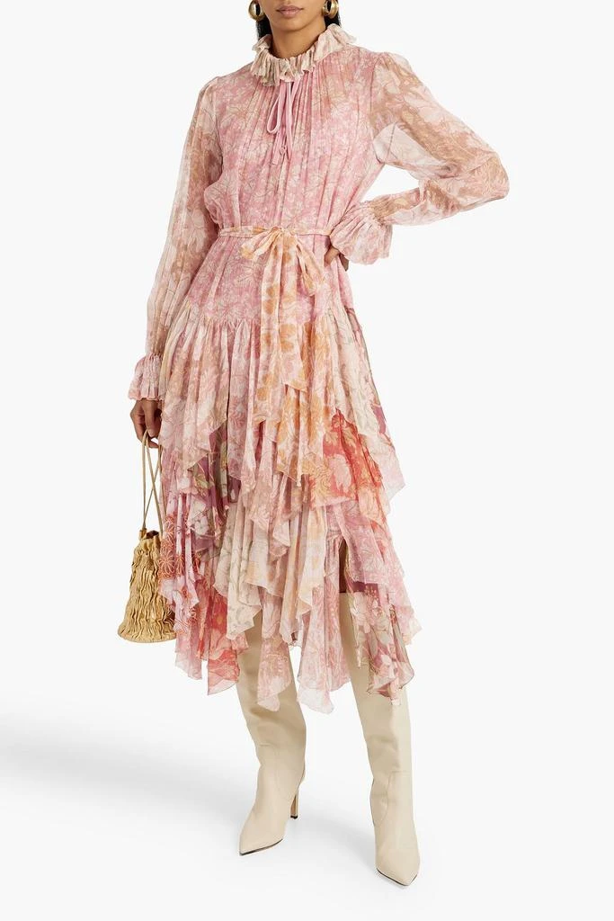 Zimmermann Ruffled floral-print silk-georgette midi dress 2